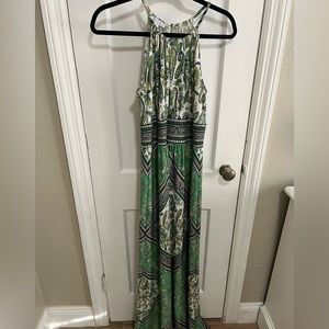 London Times Maxi Paisley Sleeveless Dress sz 6
